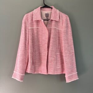 J. Jill Soft Pink Tweed Blazer